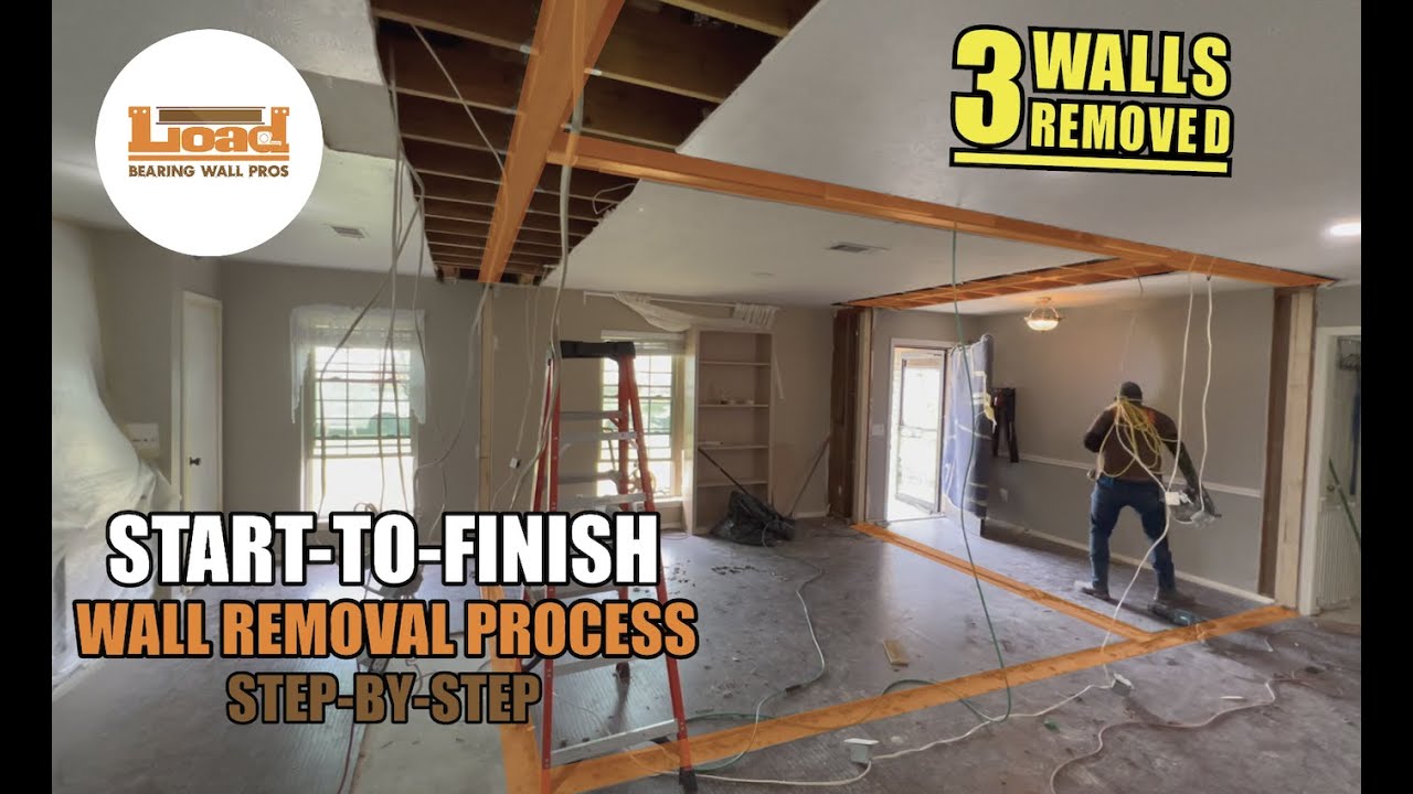 StarttoFinish Load Bearing Wall Removal Process (3 WALLS REMOVED