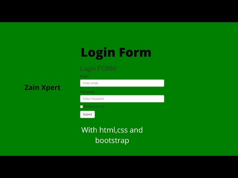 How can we make Login Form with Html,Css and Bootstrap| Responsive Login Form | by zainXpert
