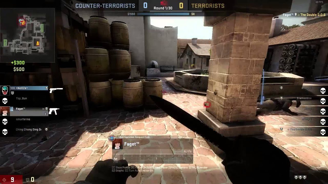 CS:GO | Flash Bang Kill Pistol Round - YouTube