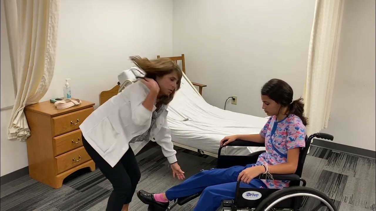 Transfer from Bed to Wheelchair with Transfer Belt YouTube