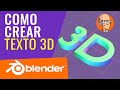 Como crear Texto 3D en BLENDER 2.9 y 2.8 | Tutorial #2.03 | Curso Animacion