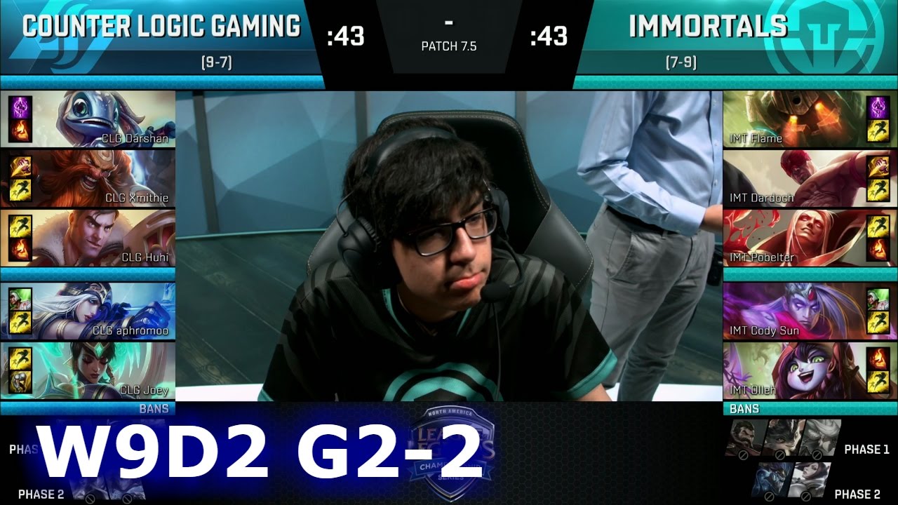 Immortals vs CLG Game 2 | S7 NA LCS Spring 2017 Week 9 Day 2 | IMT vs CLG G2 W9D2