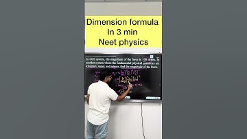 Dimension formula | Neet physics in 3 minute |by ssp sir #sachinsirphysics #neet2026