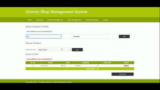 Python Django And MySQL Project on Grocery Shop Management System