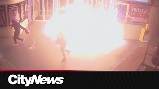 Arson Attack On Oakville Theatre Caught On Security Camera