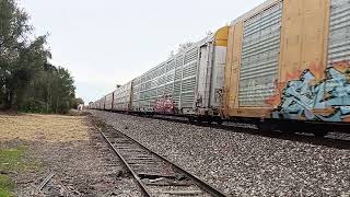 NS SD70ACE 1205 leading mixed freight heading through south liberty Mo on saturday October 25th 