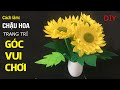 Hướng Dẫn Làm Chậu Hoa Cúc Ở Góc Vui Chơi || Cách Làm Hoa Trang Trí Hoạt Động Góc || Handmade LTT