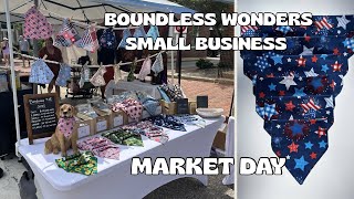 Hot Market Day Selling Dog Bandanas #smallbusiness #sewing #marketday #smallbusinessowner #vlog