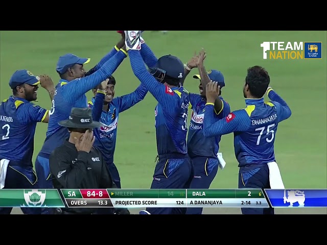 Only T20I Highlights: Sri Lanka beat South Africa by 3 wickets class=