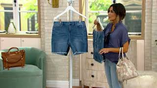 Laurie Felt Daisy Denim Weekender Shorts on QVC