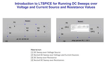 Introduction to LTSPICE for Running DC Sweeps over Voltage and Current Source and Resistance Values
