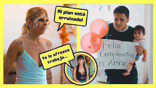 Hombre con discαpαcidαd llegó con su hija para una sorpresa de cumpleaños a su esposa. #reflexiones