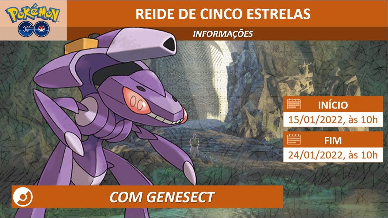 Pokémon GO: Genesect retorna ao jogo em Reides 5 Estrelas