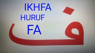 EXAMPLES OF IKHFA HAQIQI WITH THE LETTER FA (ف)