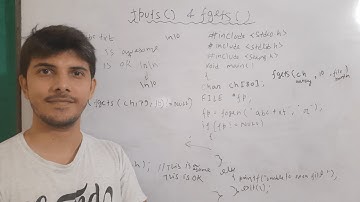 fgets() and fputs() function in c | string input output in files | file handling in c : part 4