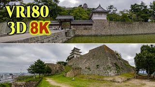 8K 3D VR180 ] 日本一高い石垣＆小さな現存天守「丸亀城」（香川県