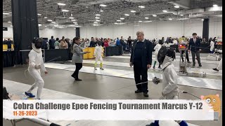 Cobra Challenge Epee Fencing Tournament Marcus Y-12