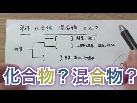 中2 理科 化合物と混合物の違いがわからない人、ちょっと来なさい