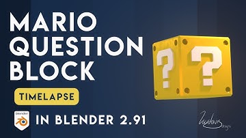 Super Mario Question Block | Timelapse | Blender 2.91