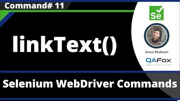 linkText() Command - Selenium WebDriver