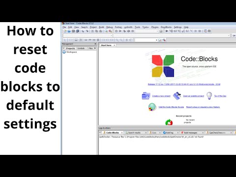 👉 Codeblocks Restore Default Layout ।। 2021
