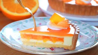 How about the taste of orange tart with orange jelly?  / Really tasty Orange Tart / Measure Cup