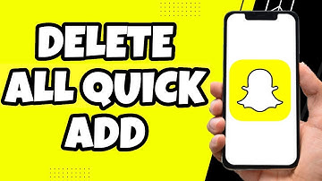 How to Delete All Quick Add on Snapchat (2023)