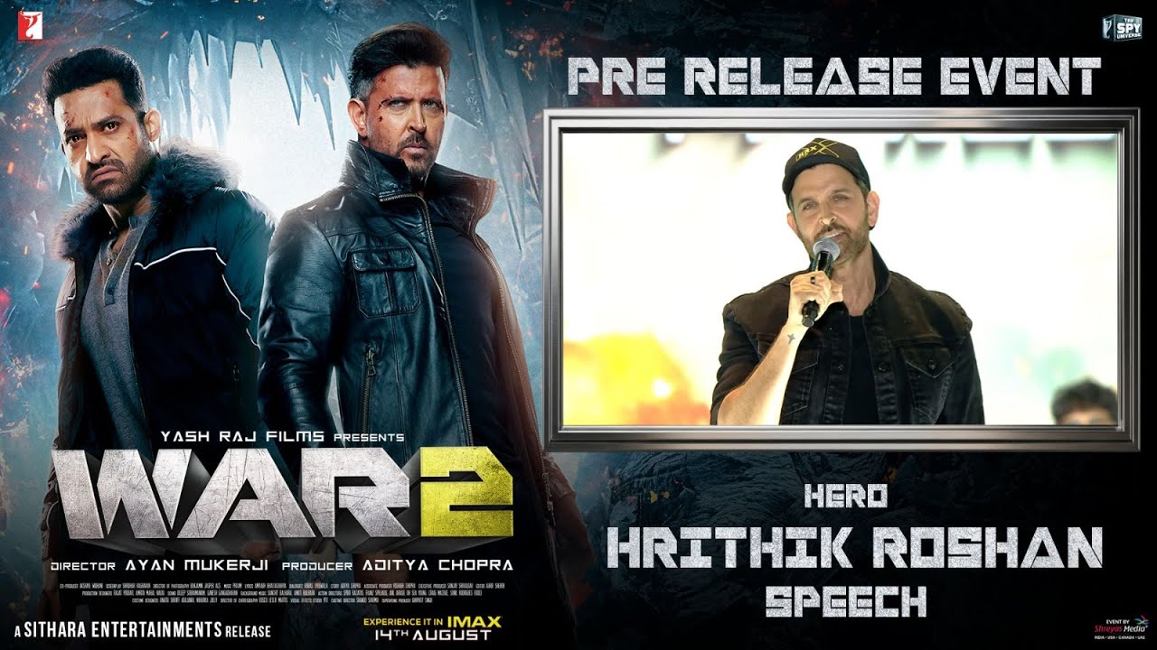 Hrithik Roshan Speech at WAR 2 Pre-Release Event | NTR, Kiara Advani, Ayan Mukerji | Aug 14 Release Hrithik Roshan Speech at WAR 2 Pre-Release Event | NTR, Kiara Advani, Ayan Mukerji | Aug 14 Release