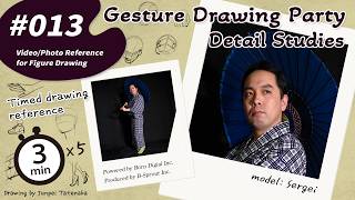 GESture DRAWing Party Detail Studies [Head]: #013 Sergei/セルゲイ－Timed Drawing Reference－
