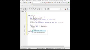 How To Display Fibonacci Series Upto n Numbers in C #shorts