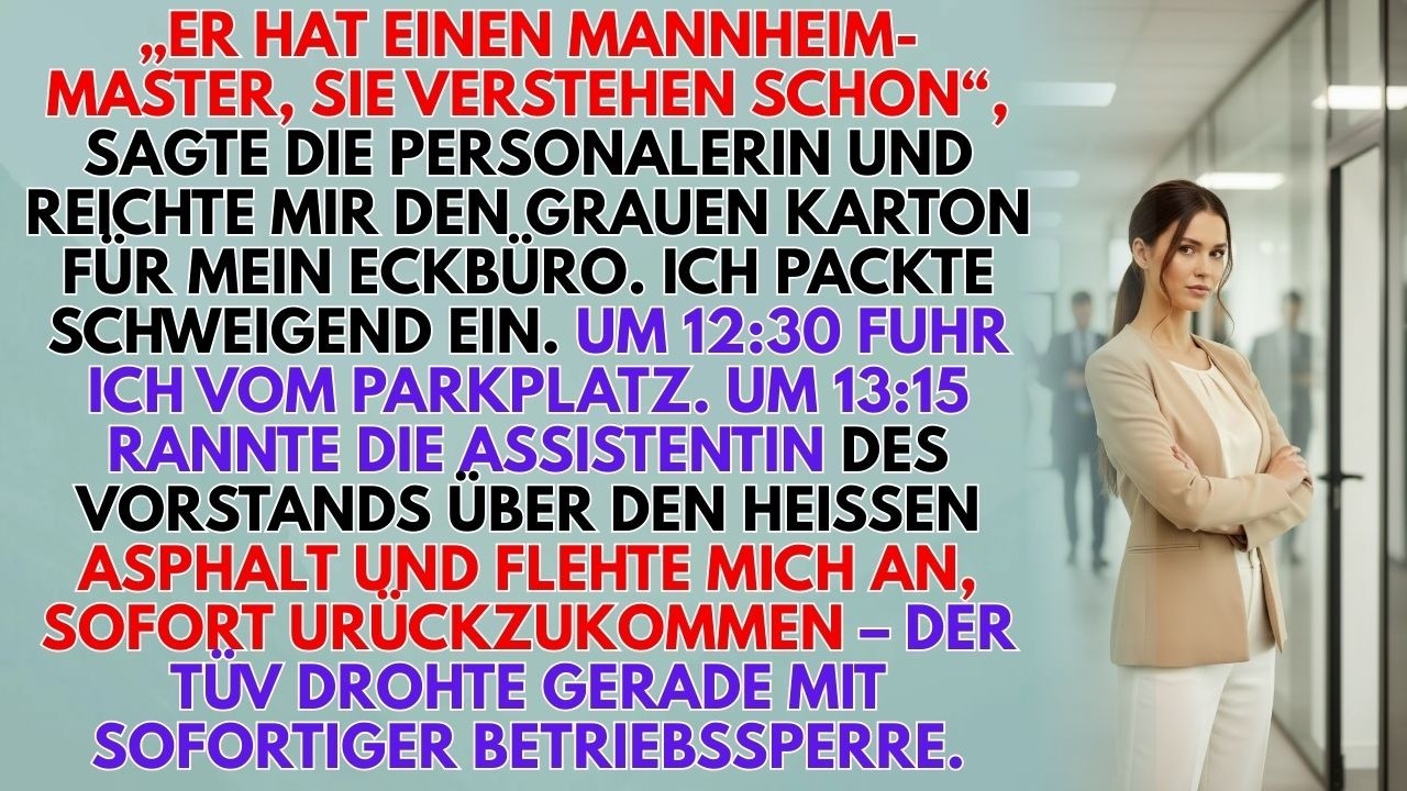 Sie gaben mein Büro an den Mannheim-Master – ich ging noch am selben Tag. Das war ihr Untergang.