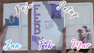 Setting Up The First 3 Months of the year! Jan, Feb & March Bujo Setup