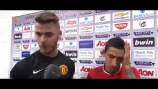 Ángel Di María & David de Gea post interview  Manchester United vs Everton FC 2 - 1