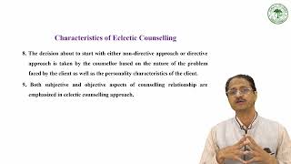 Lecture 20 - Eclectic Counselling Approach