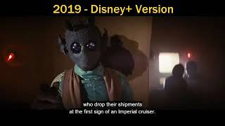 Han/Greedo Scene New 2019 Disney+ Change Comparison