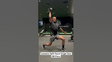 Isometric Split Squat Single Arm DB Press