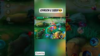 Johnson X Saber combo 😎 Mobile legends highlights || 🤡🤣 #mobilelegends #mlbbcreator #mlbbninja