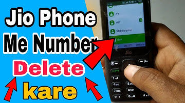 How to delete jio phone numbers / jio phone se number delete kaise kare  |  delete number jio phone
