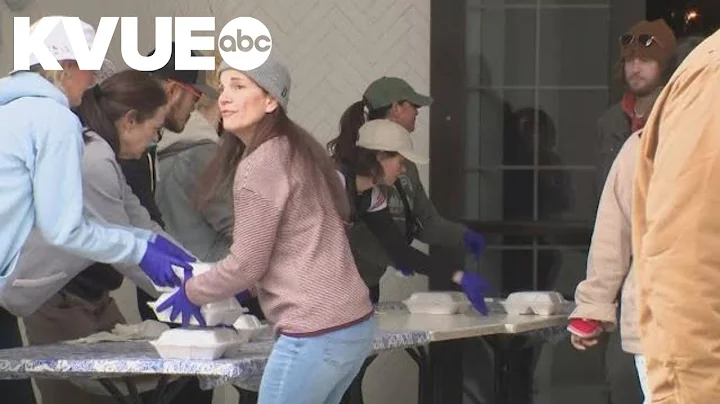 Volunteers in Austin help serve Thanksgiving meals