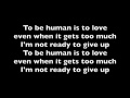 To Be Human - Sia ft. Labrinth - LYRICS