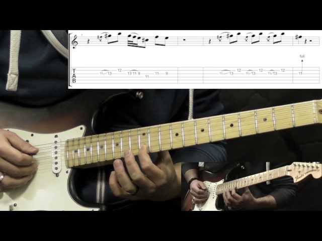 Jimi Hendrix - Crosstown Traffic - Rock Guitar Lesson (with Solo and TABS) class=