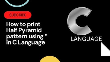 How to print Half Pyramid pattern using * in C Language.