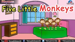 Jack & Jill Rhyme ~ Five little monkey | English Popular Nursery Rhymes For Kids