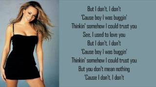 Mariah Carey Ft. Yg - I Don'T (Lyrics)