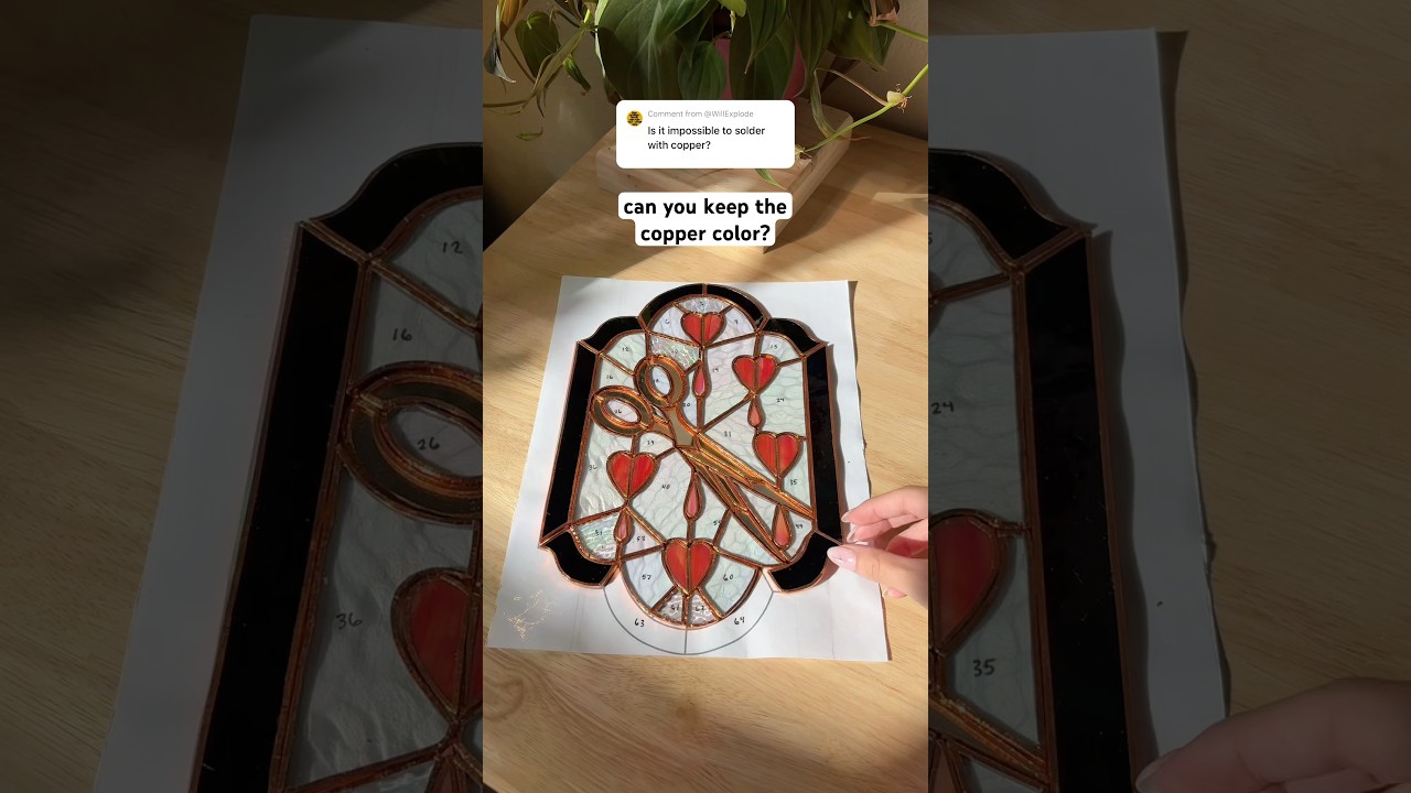 Почему в витражах используется медная фольга? 