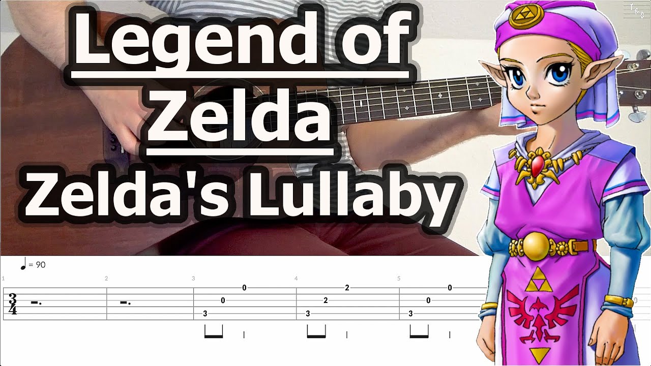 Zelda Ocarina Of Time - Zeldas Lullaby (Easy Guitar Tabs Tutorial) 