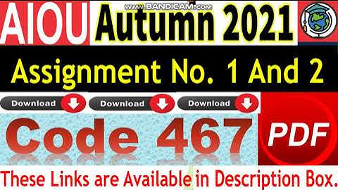 AIOU Code 467 Solved Assignment No.1 & 2 Autumn 2021 | Classification And Cataloguing || Bachelor/BA