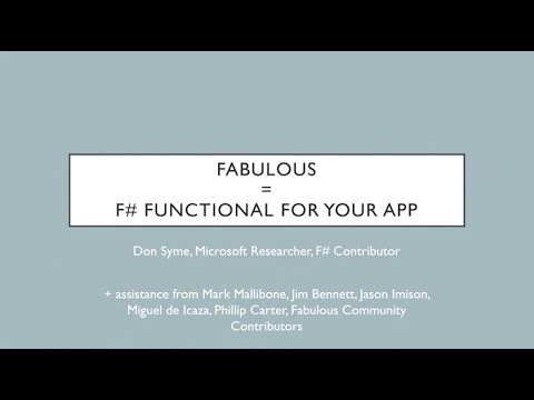 Fabulous – F# for cross-platform mobile apps - Don Syme