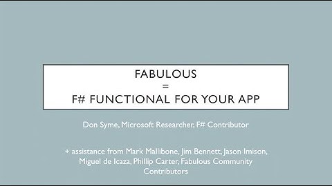 Fabulous – F# for cross-platform mobile apps - Don Syme