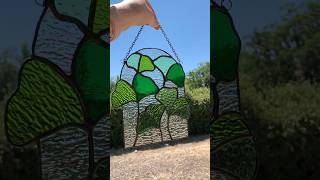 Soldering stained glass ginkgo leaves #suncatchers #stainedglass #handmadewithlove